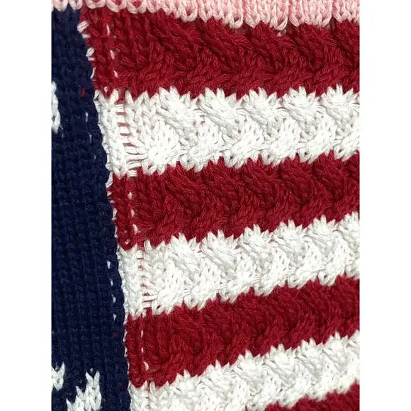 Simply Southern Knit USA Flag Sweater Womens XL Nautical Patriotic Coastal NWT - Picture 5 of 12